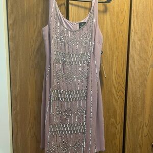 Elegant Pink/soft PlumEmbellished Dress